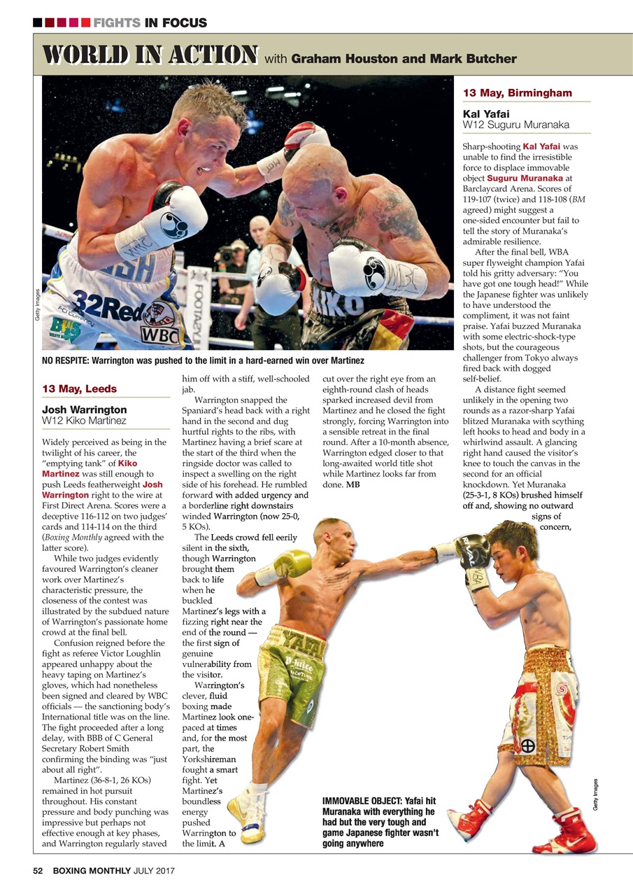 Boxing Monthly Preview Pages