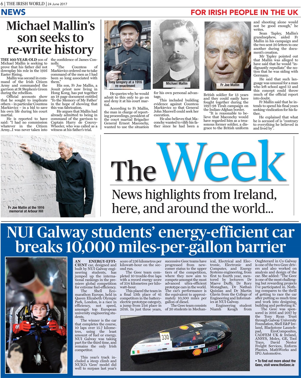 Irish World Preview Pages