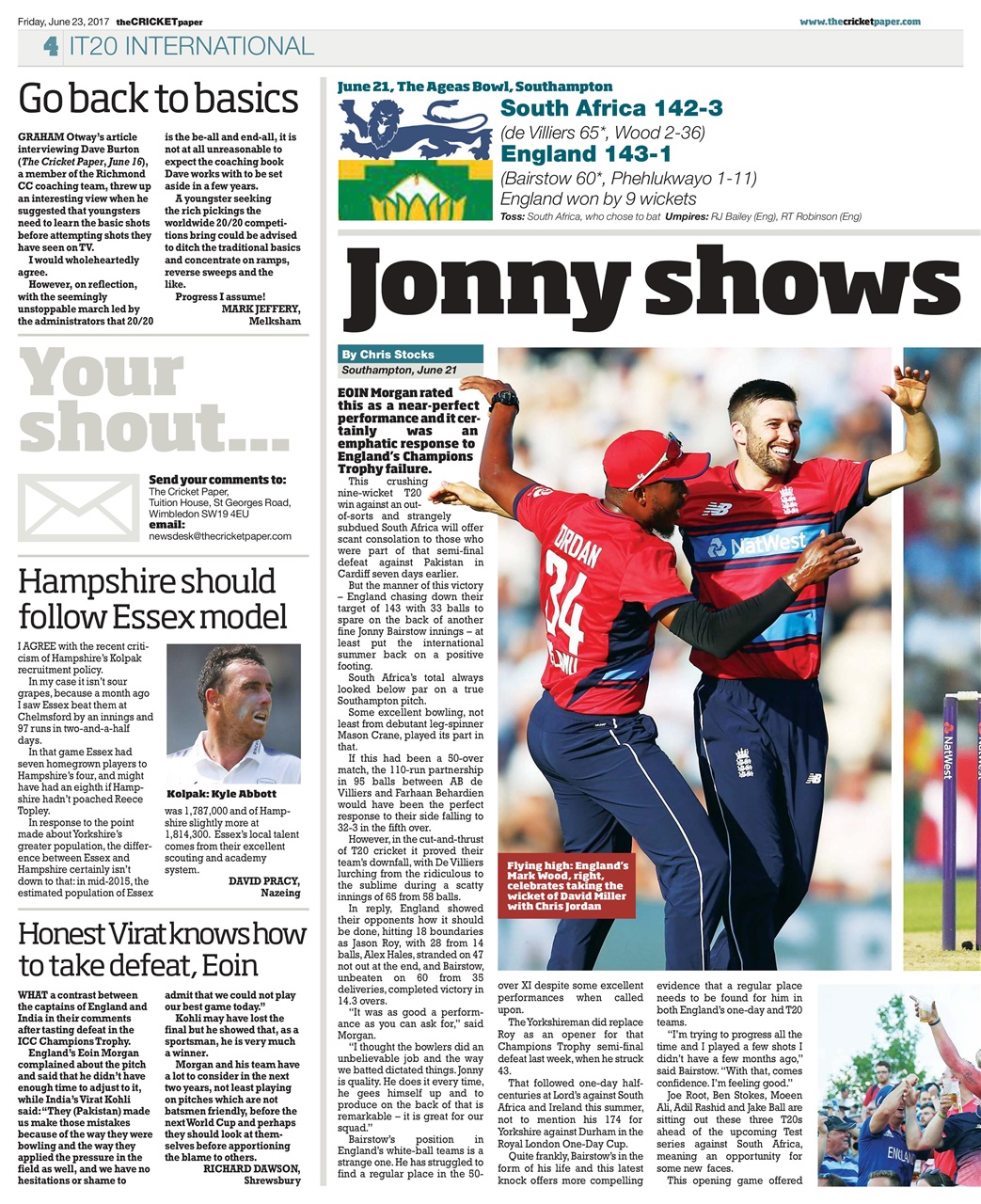 The Cricket Paper Preview Pages