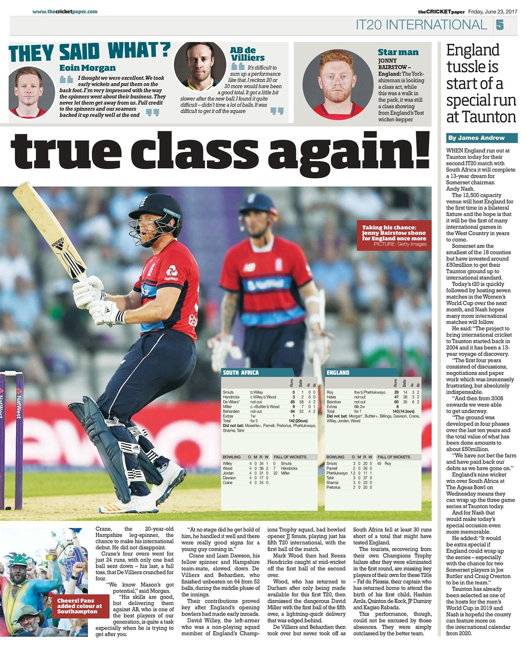 The Cricket Paper Preview Pages