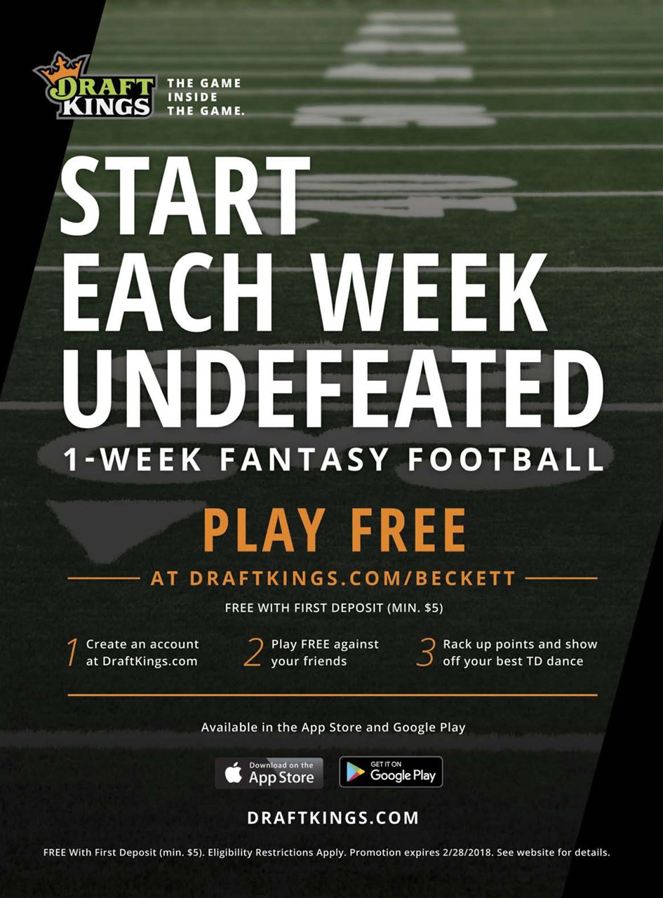 Beckett Football Magazine Preview Pages