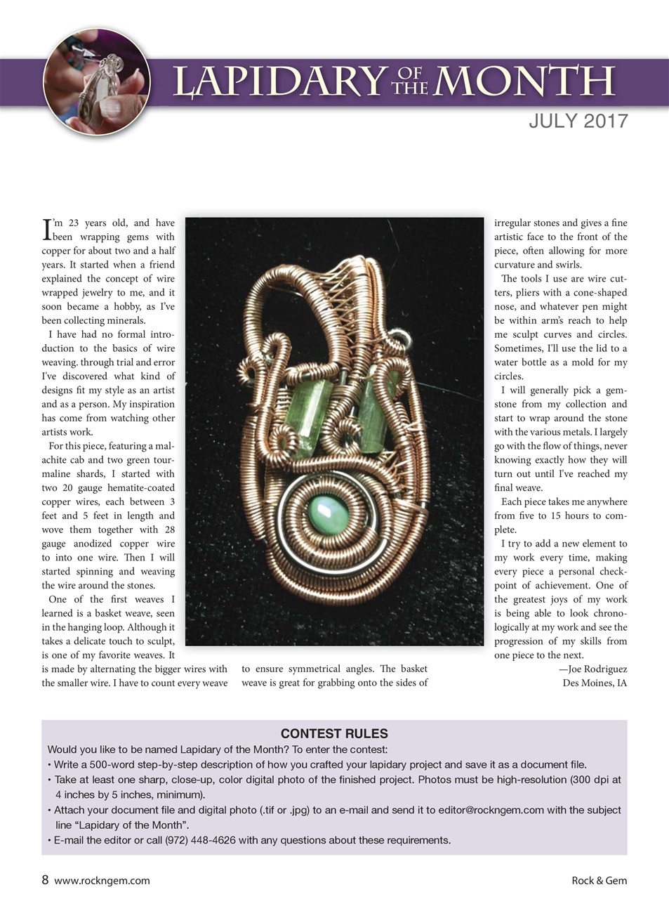Rock&Gem Magazine Preview Pages