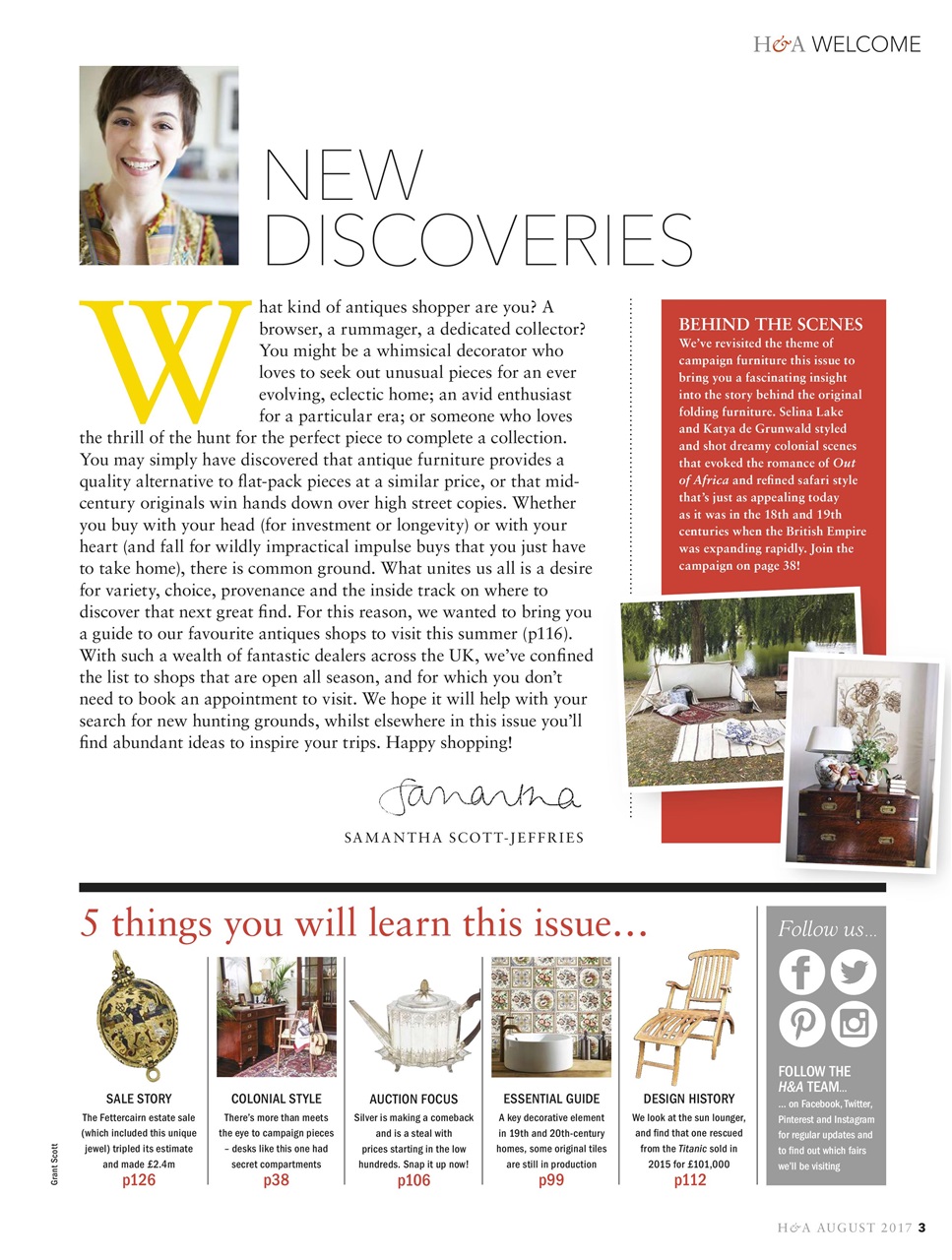 Homes & Antiques Magazine Preview Pages