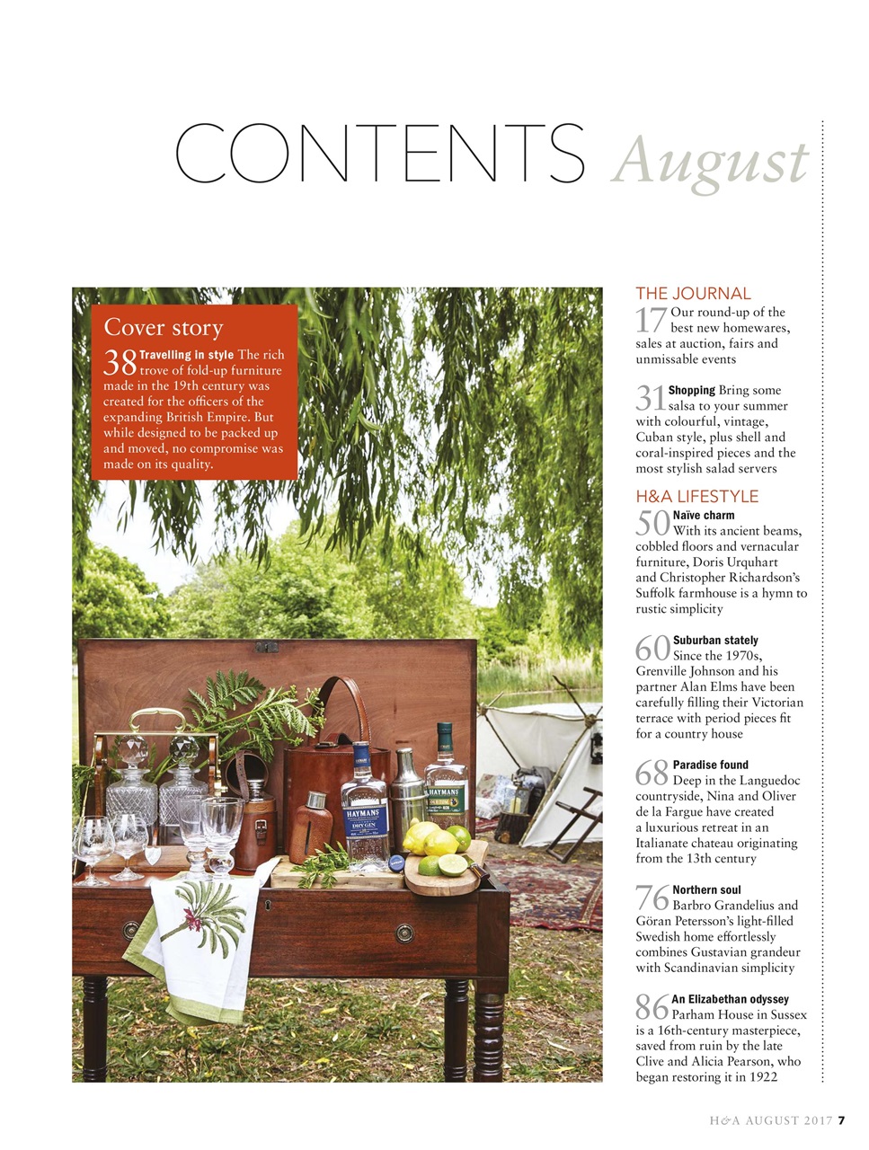 Homes & Antiques Magazine Preview Pages