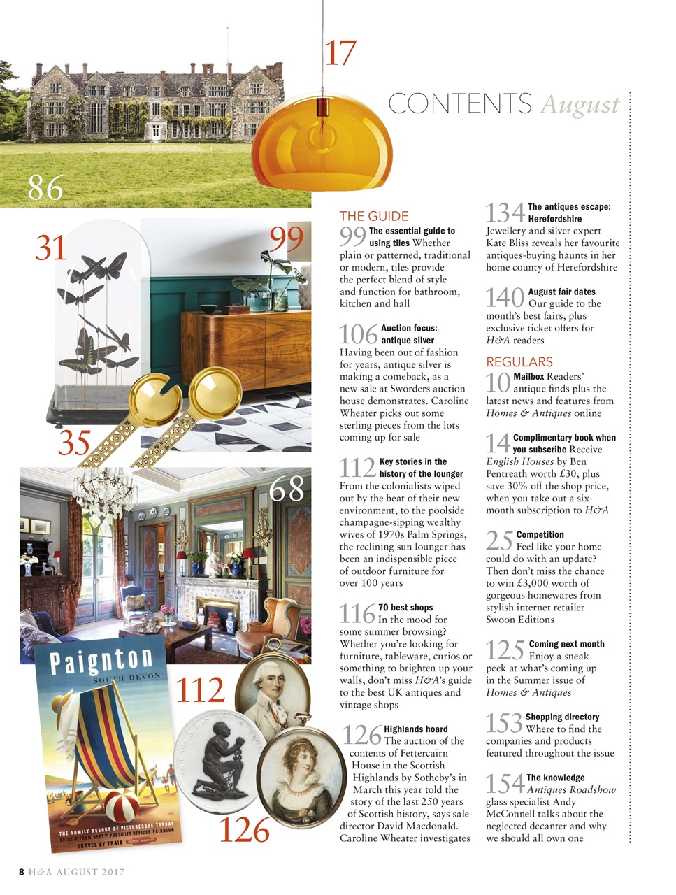 Homes & Antiques Magazine Preview Pages