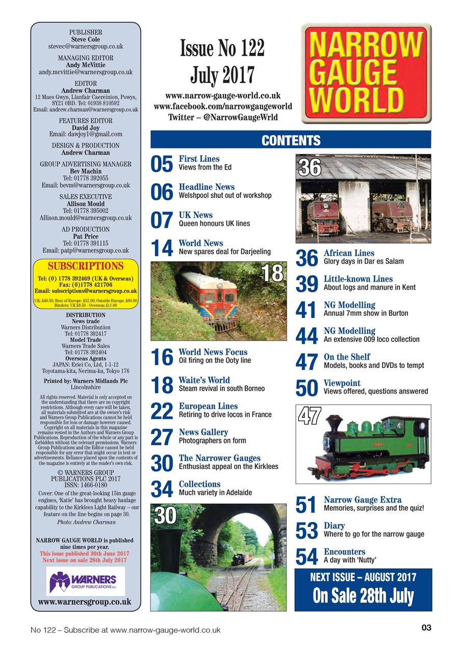 Narrow Gauge World Preview Pages