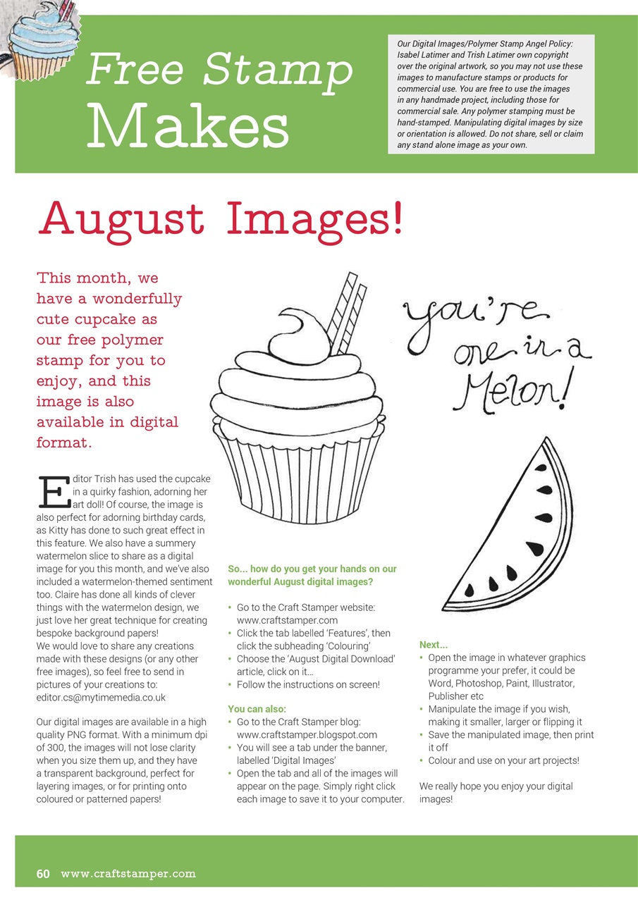 Craft Stamper Preview Pages