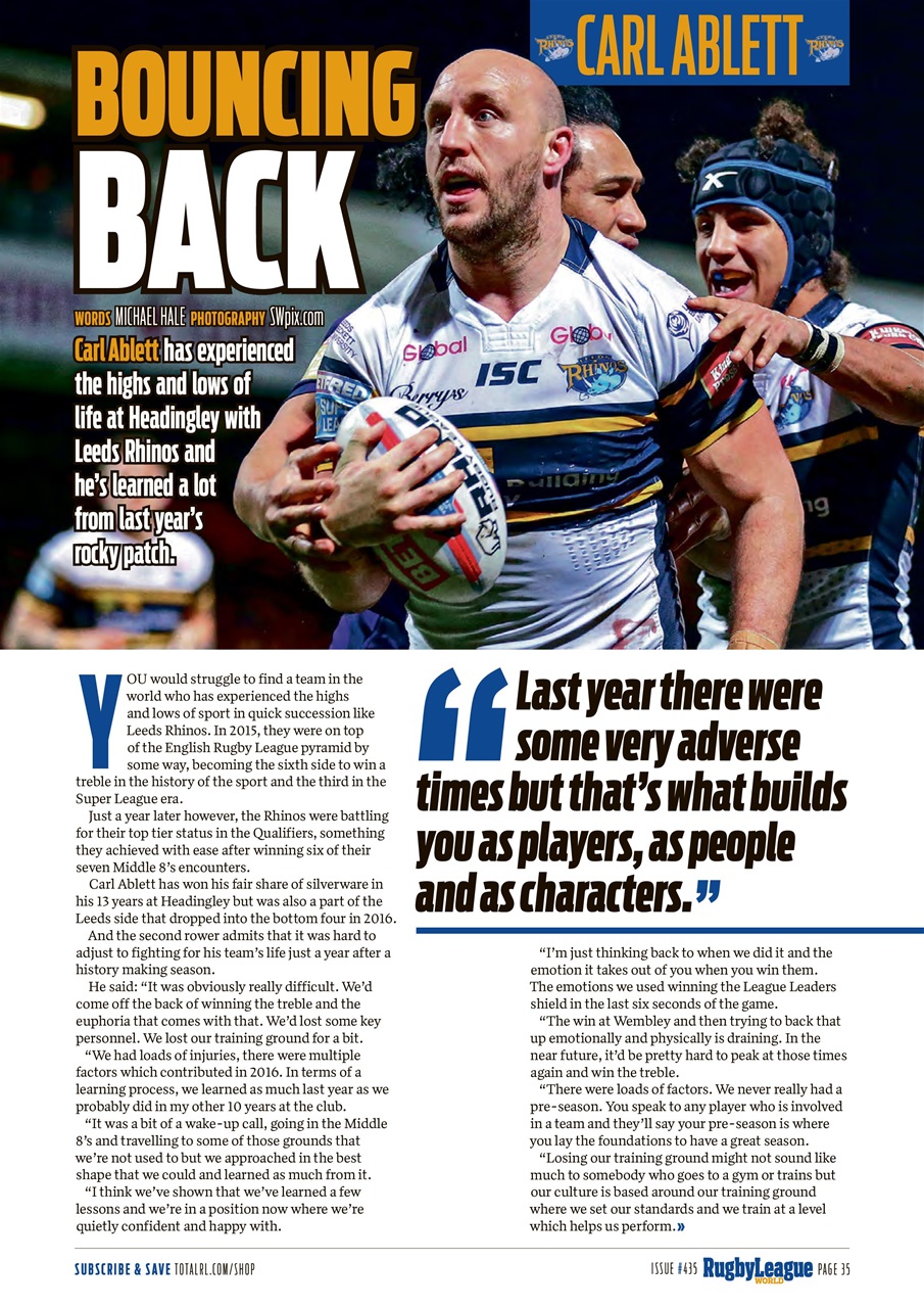 Rugby League World Preview Pages