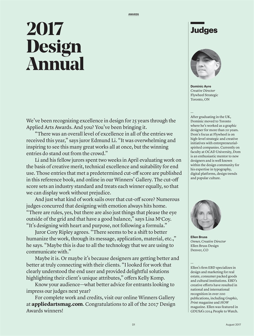 Applied Arts Preview Pages