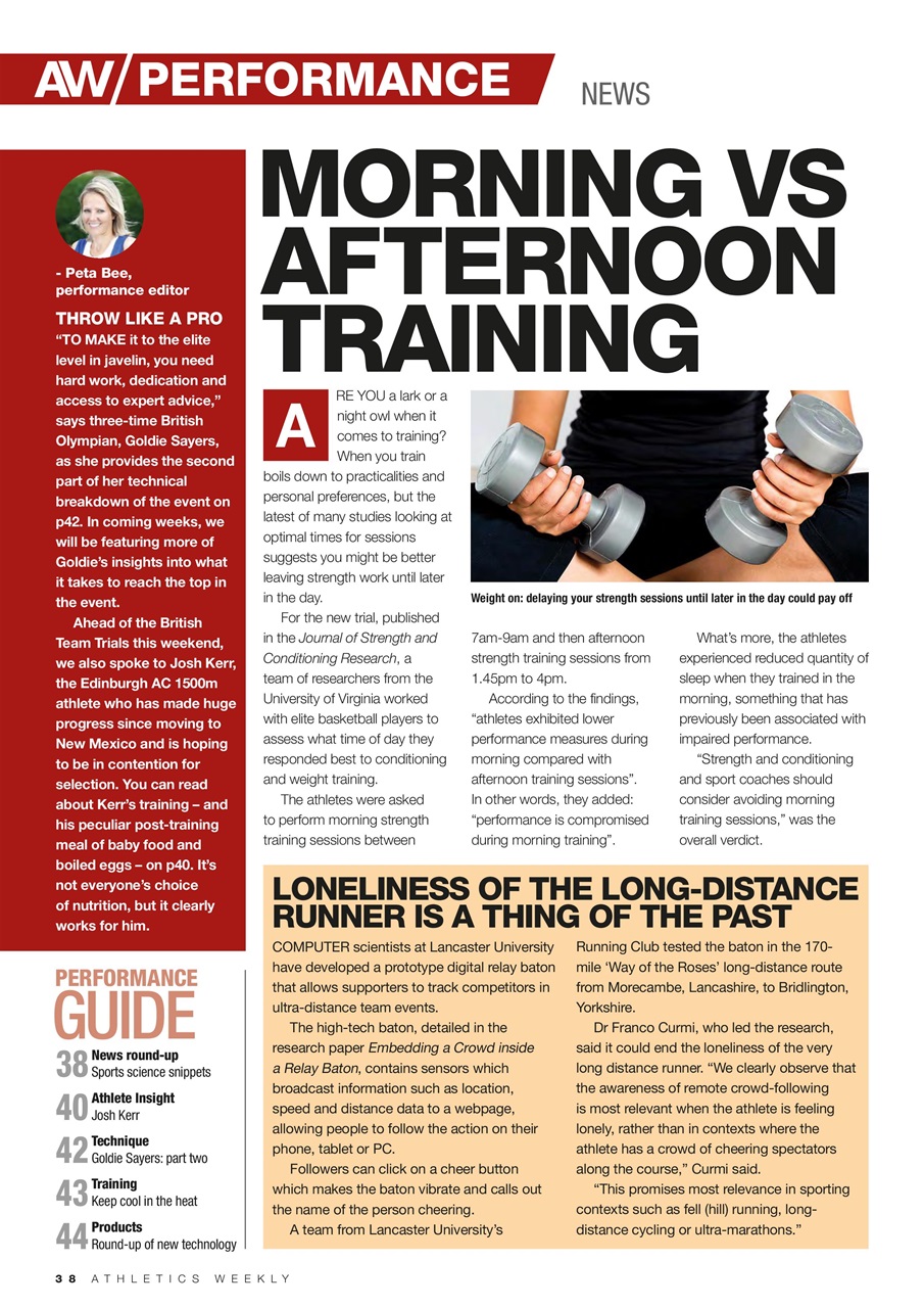 AW – Athletics Weekly Magazine Preview Pages