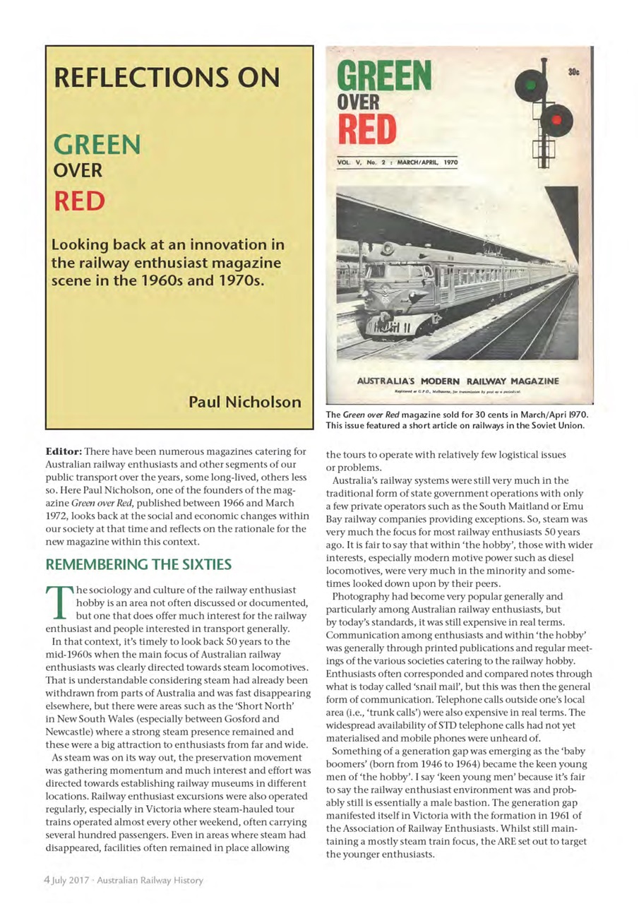 Australian Railway History Preview Pages