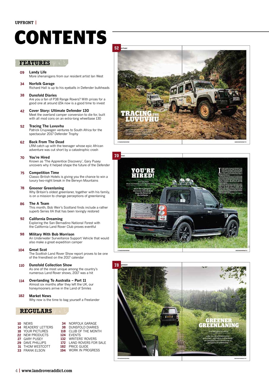 Land Rover Monthly Preview Pages