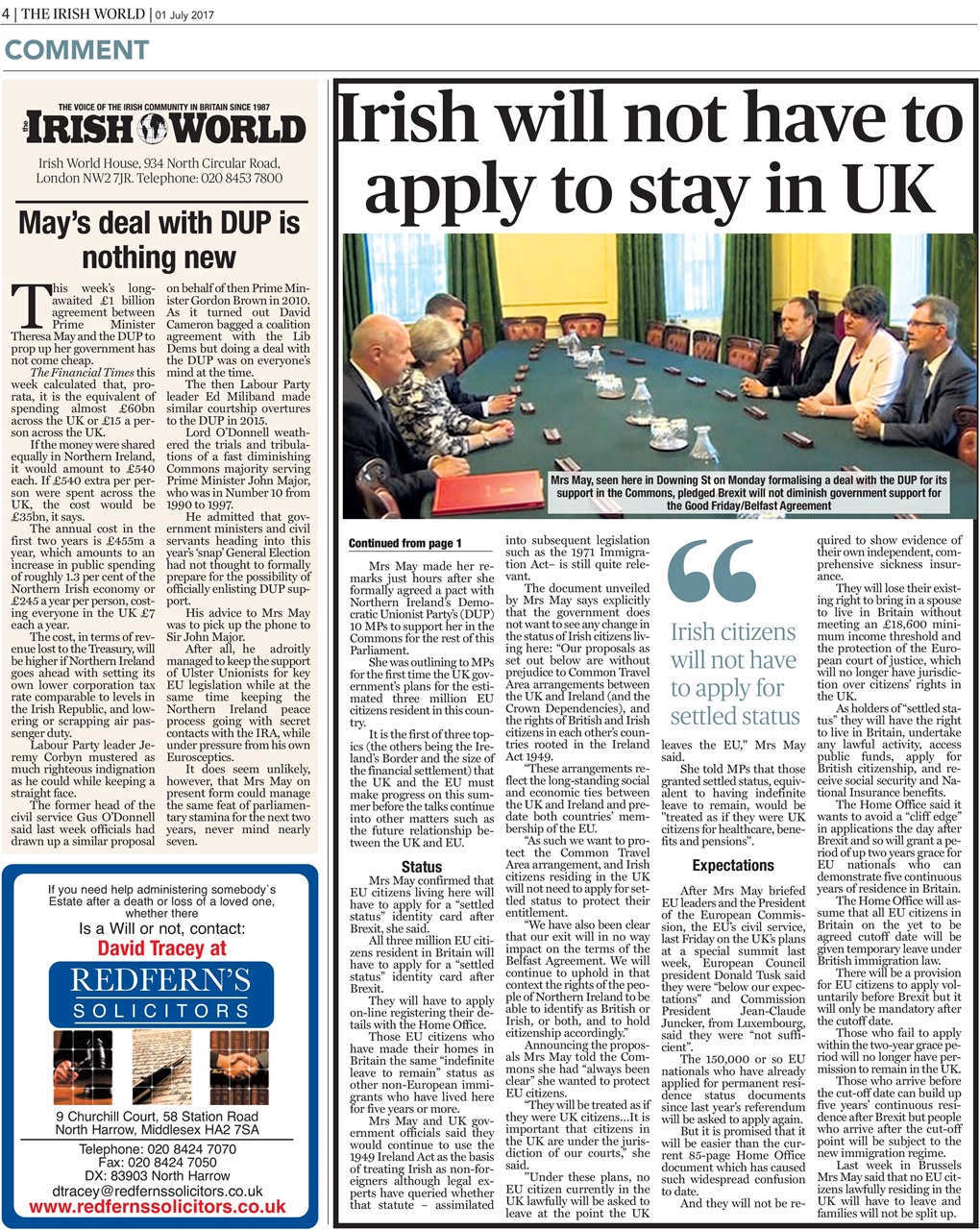 Irish World Preview Pages