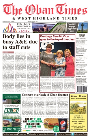 The Oban Times & Lochaber Times issue 29th June 2017