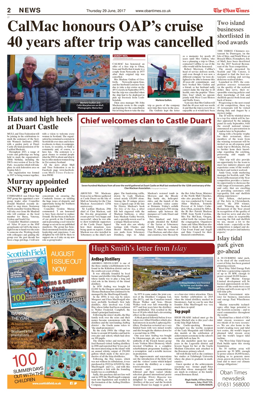 The Oban Times & Lochaber Times Preview Pages