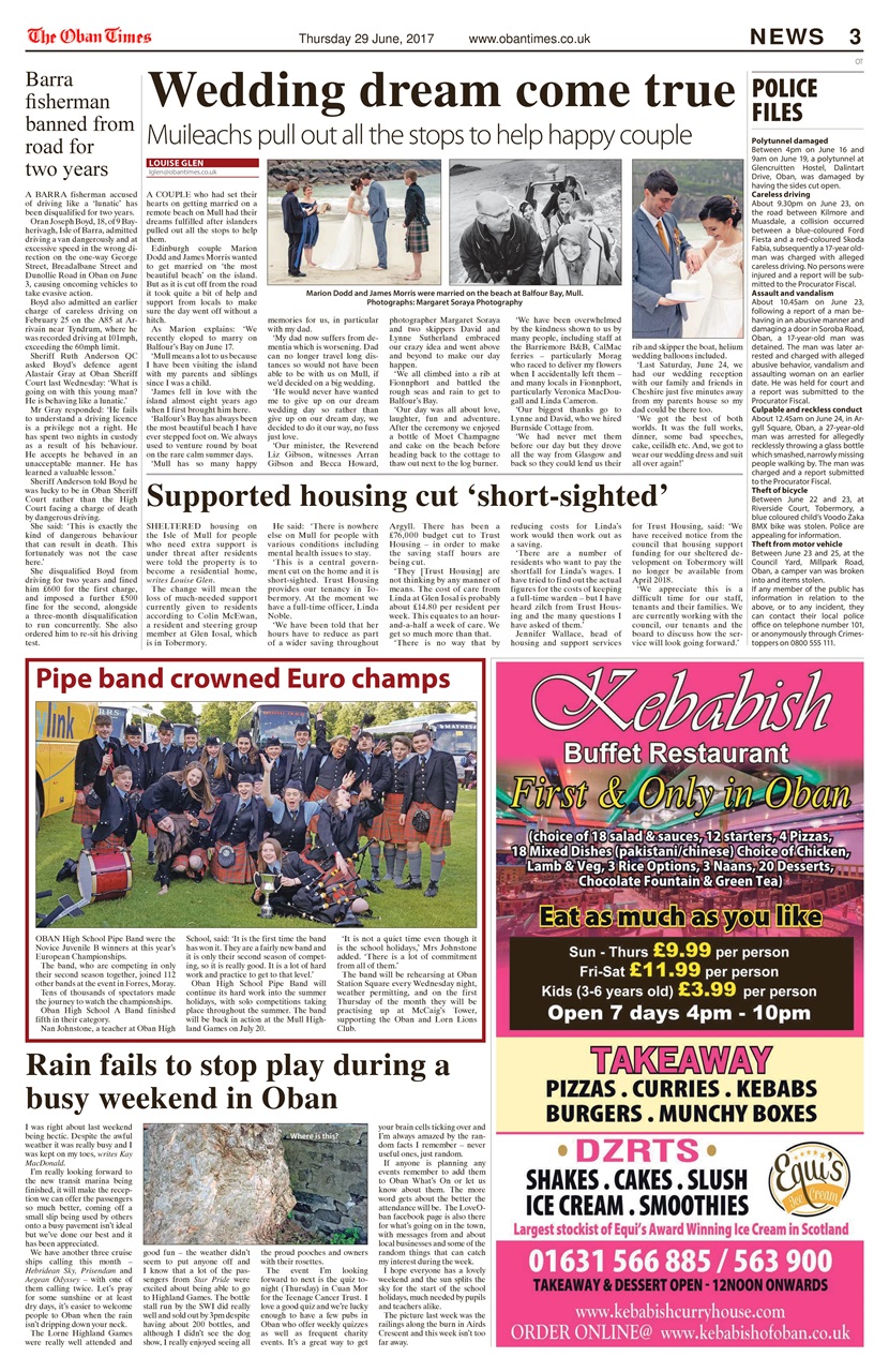 The Oban Times & Lochaber Times Preview Pages