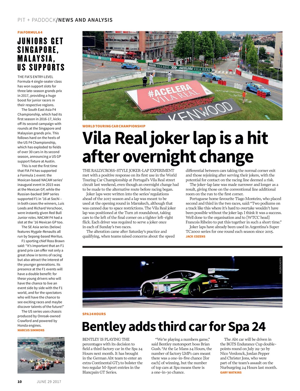 Autosport Preview Pages