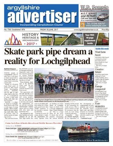Argyllshire Advertiser issue 30th June 2017