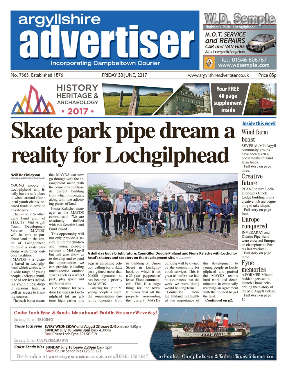 Argyllshire Advertiser Preview Pages
