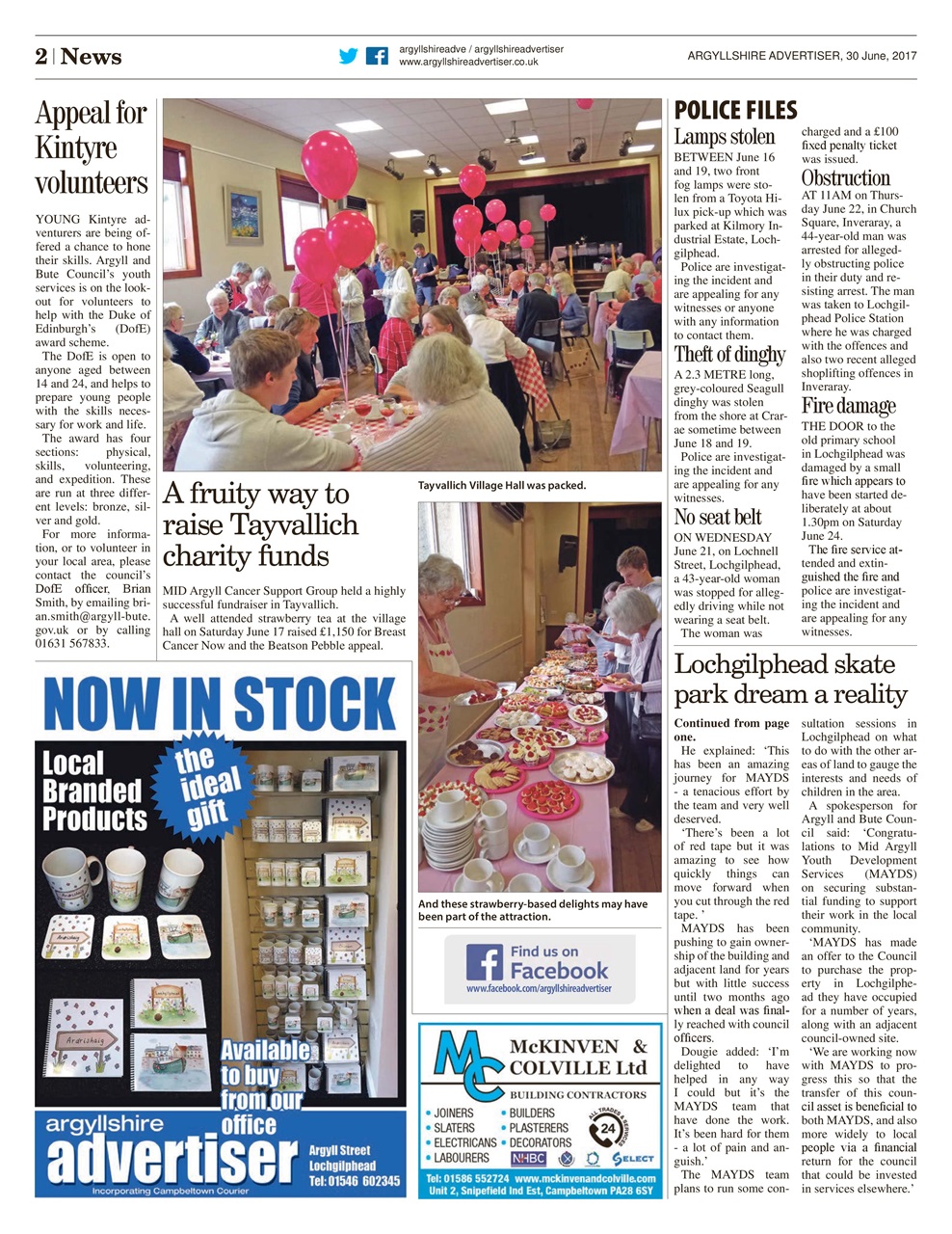 Argyllshire Advertiser Preview Pages