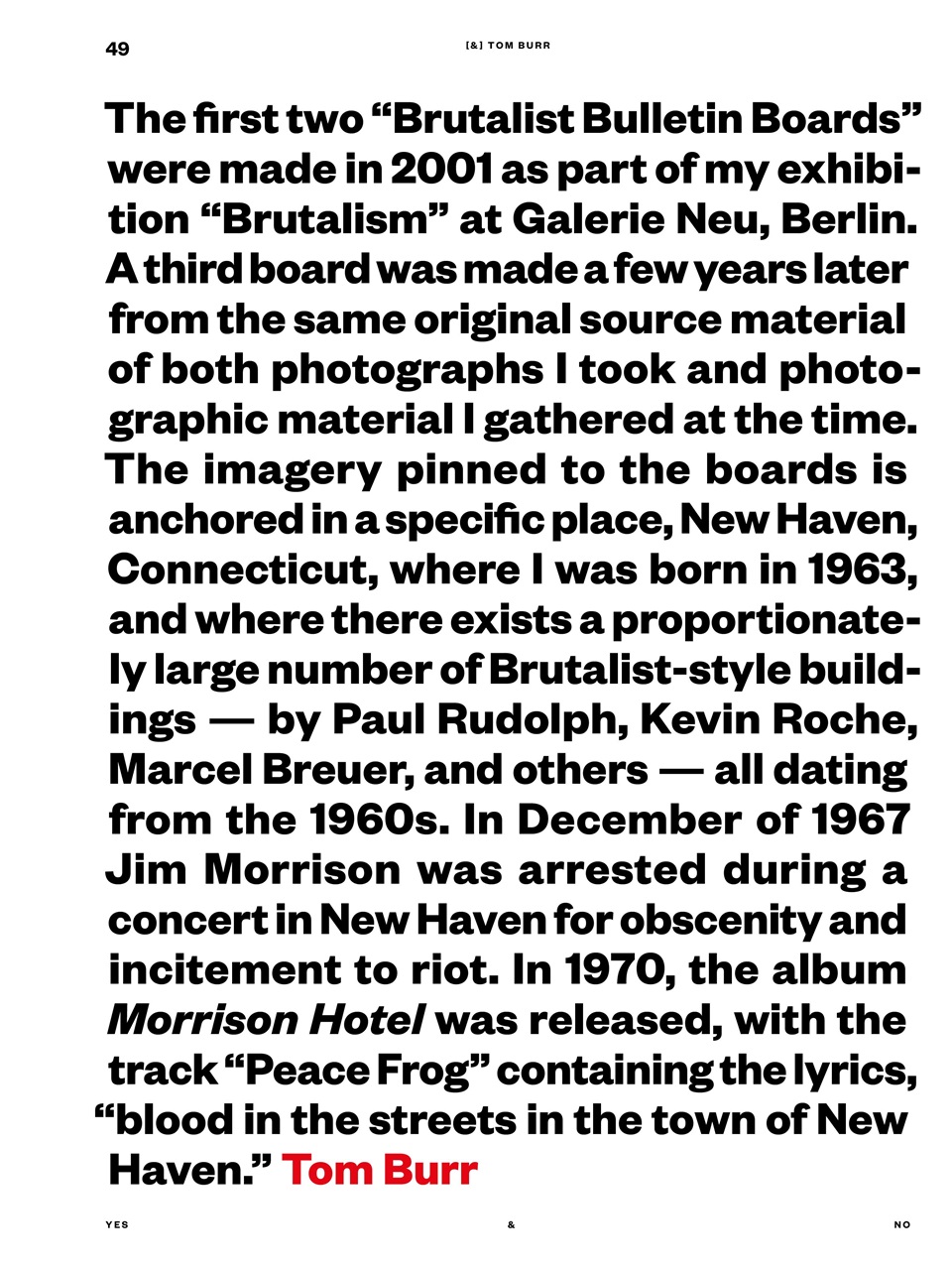 Yes & No Magazine Preview Pages