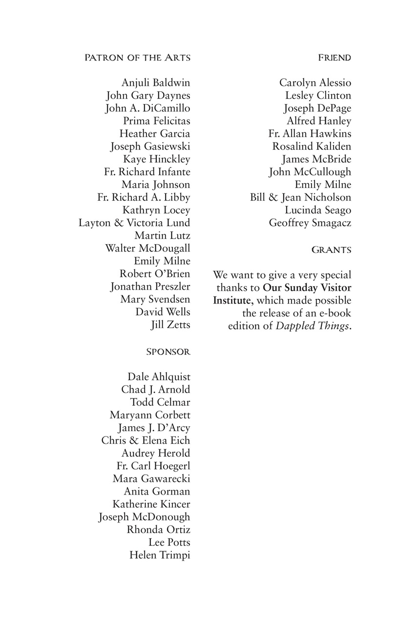 Dappled Things Preview Pages