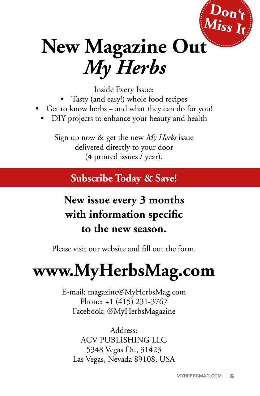 My Herbs Magazine Preview Pages