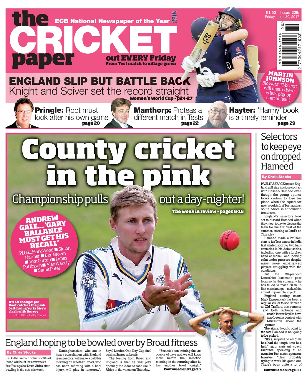 The Cricket Paper Preview Pages