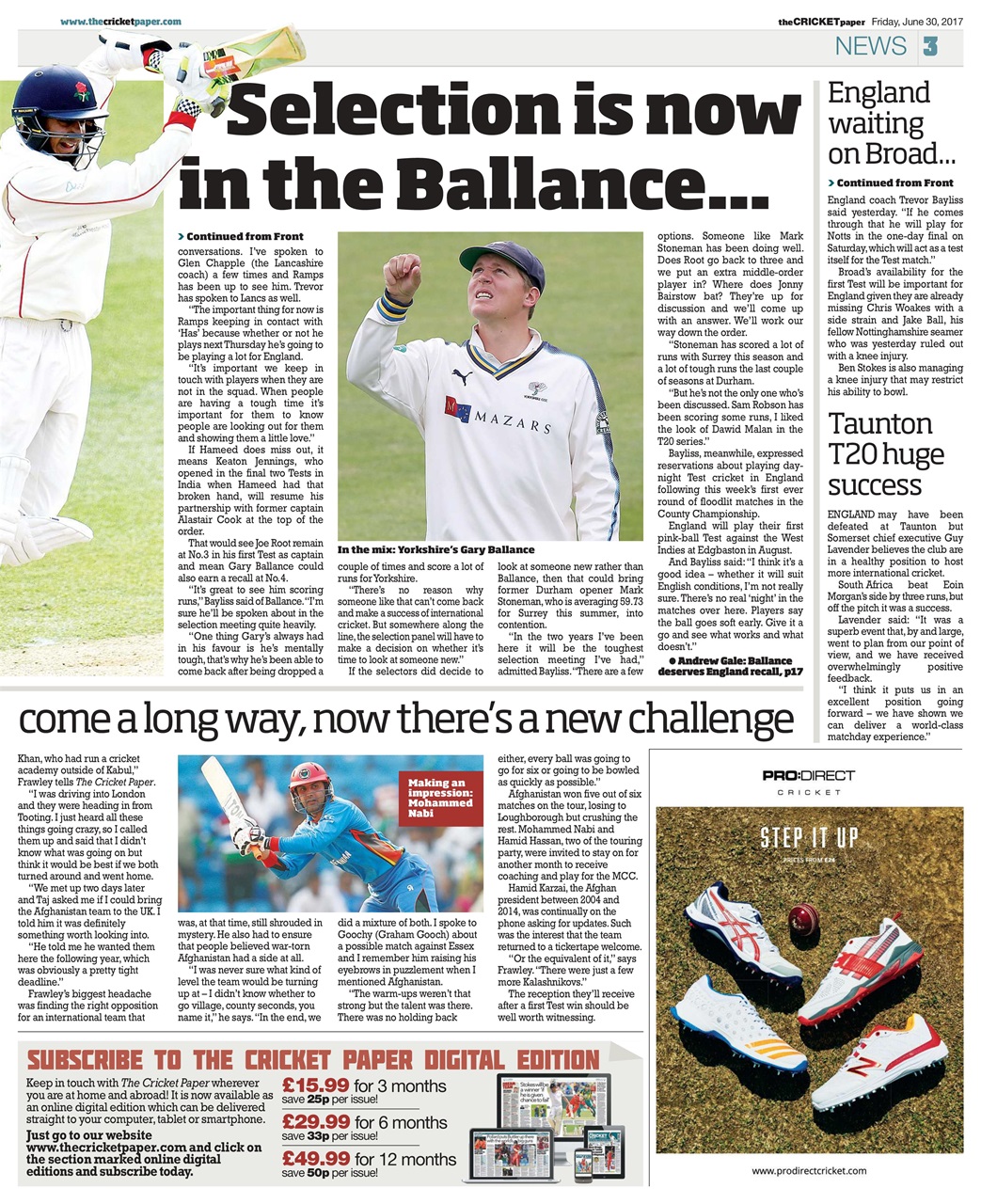 The Cricket Paper Preview Pages