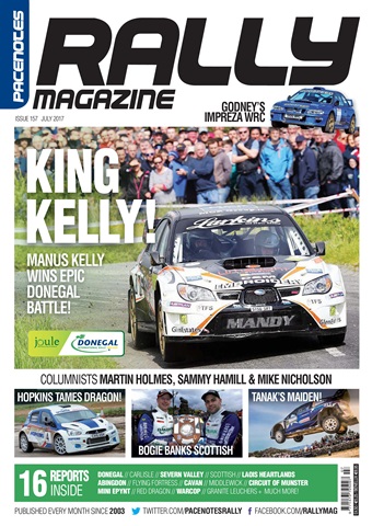 Pacenotes Rally magazine issue Issue 157 - July 2017