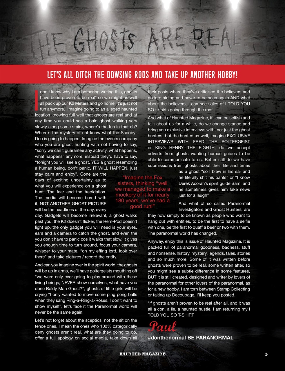 Haunted Magazine Preview Pages