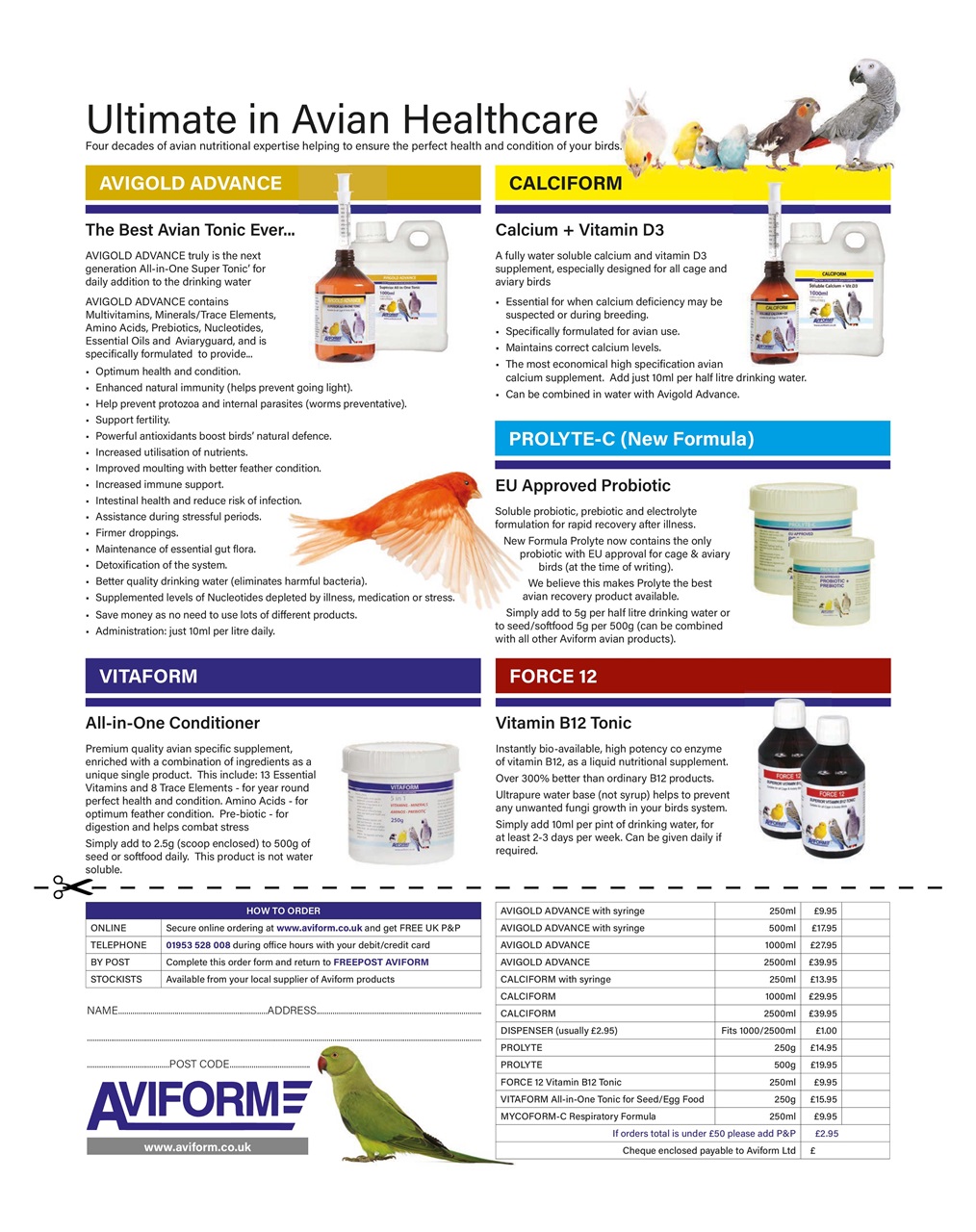 Cage & Aviary Birds Preview Pages