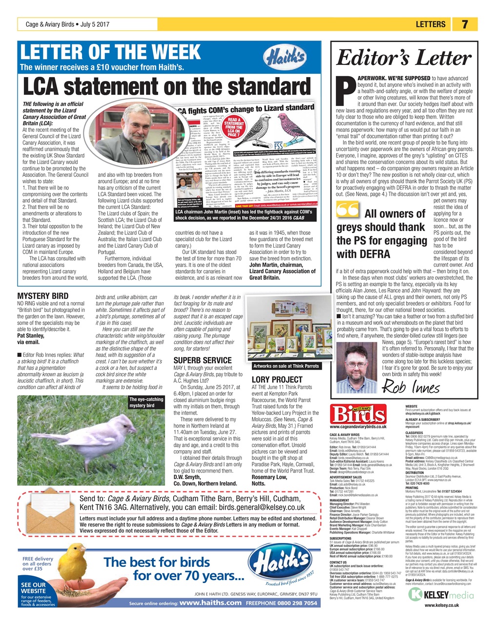 Cage & Aviary Birds Preview Pages