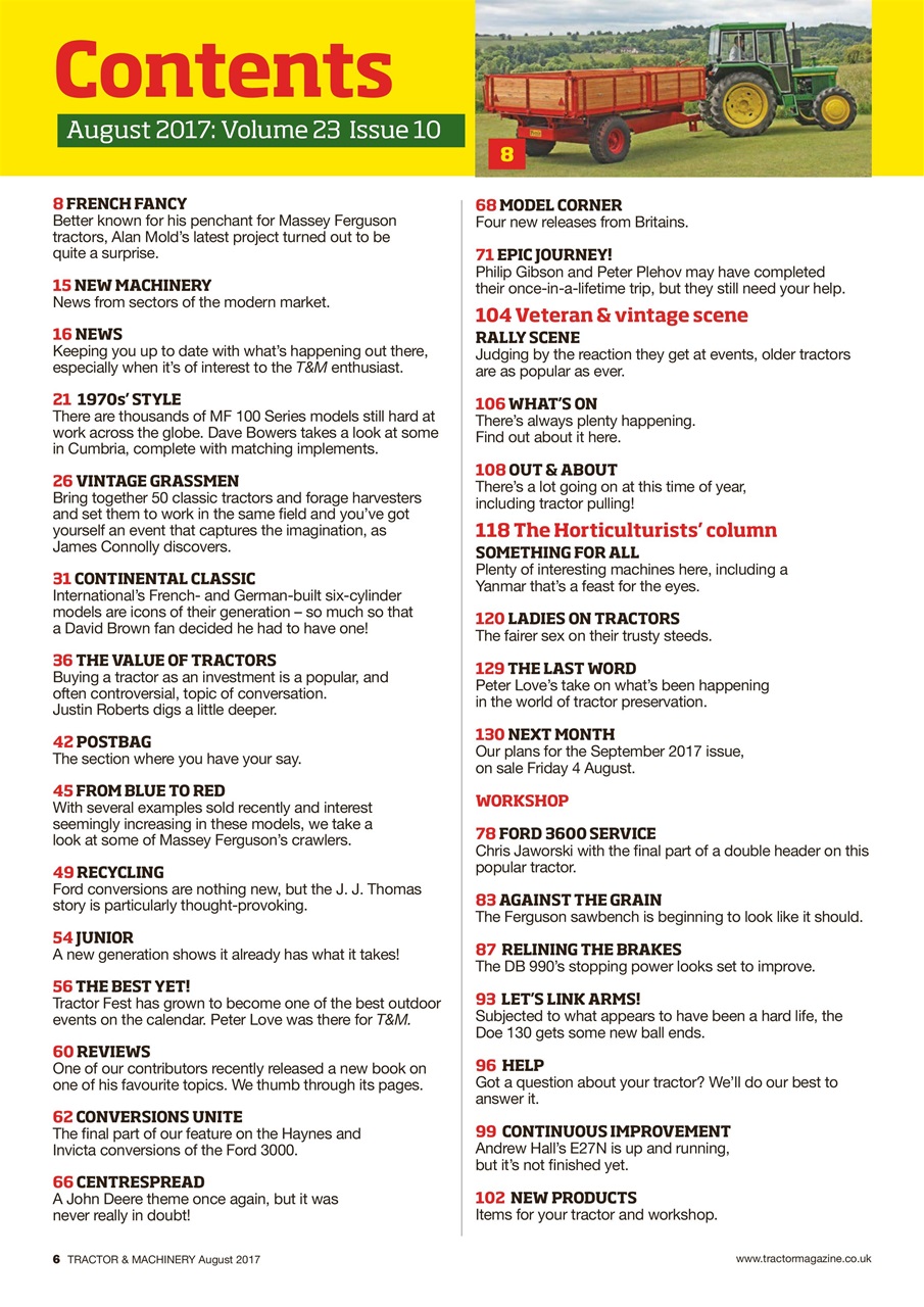 Tractor & Machinery Preview Pages