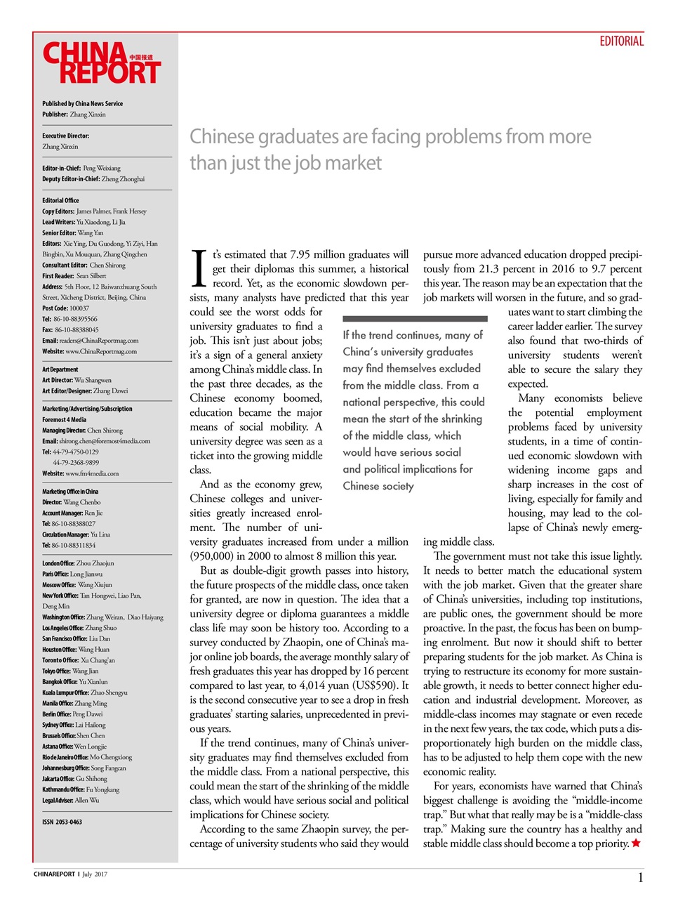 China Report Preview Pages