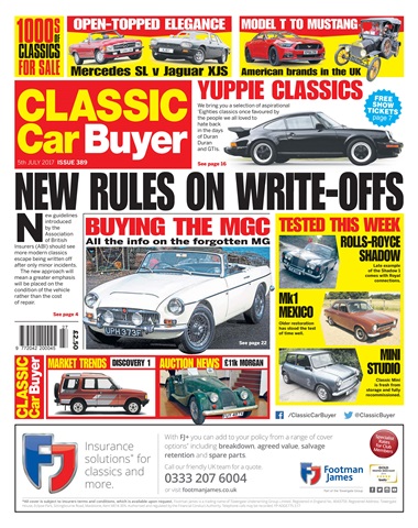 Classic Car Buyer issue No. 389 New rules on write-offs
