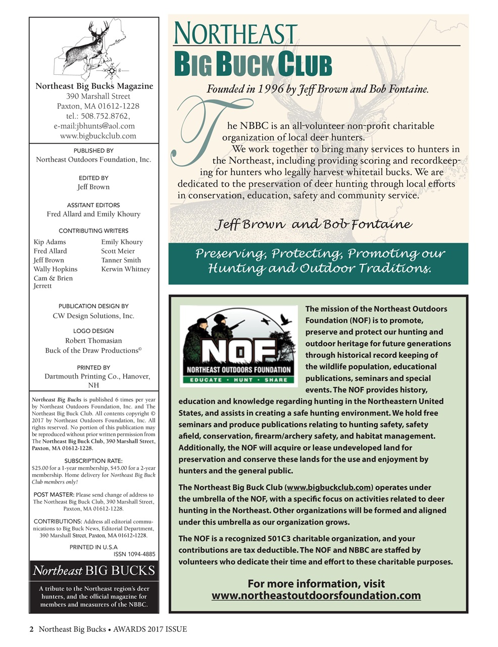 Northeast Big Bucks Preview Pages