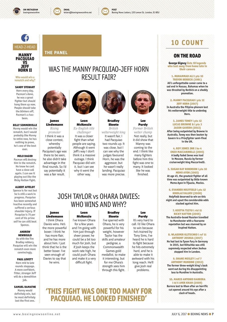 Boxing News Preview Pages
