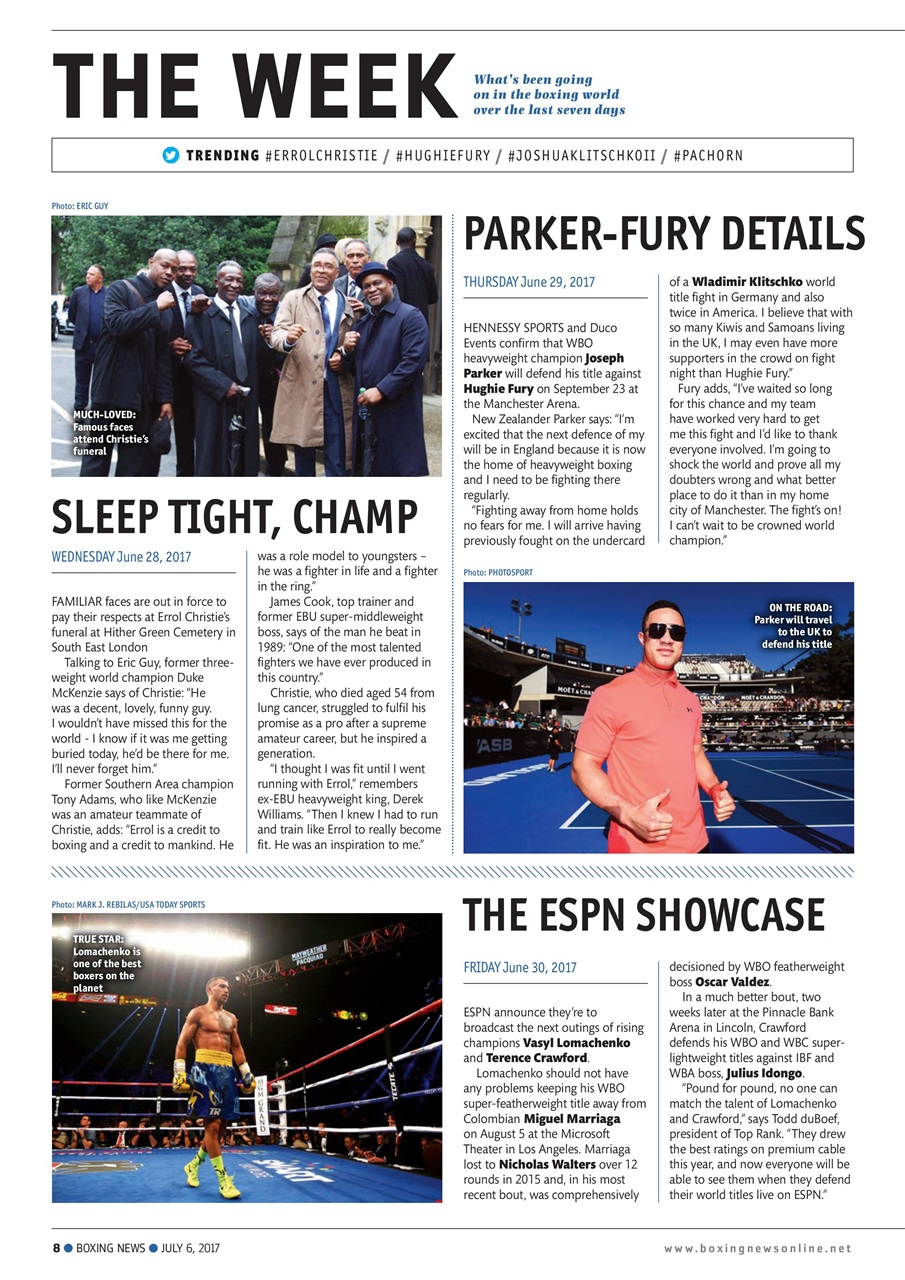 Boxing News Preview Pages