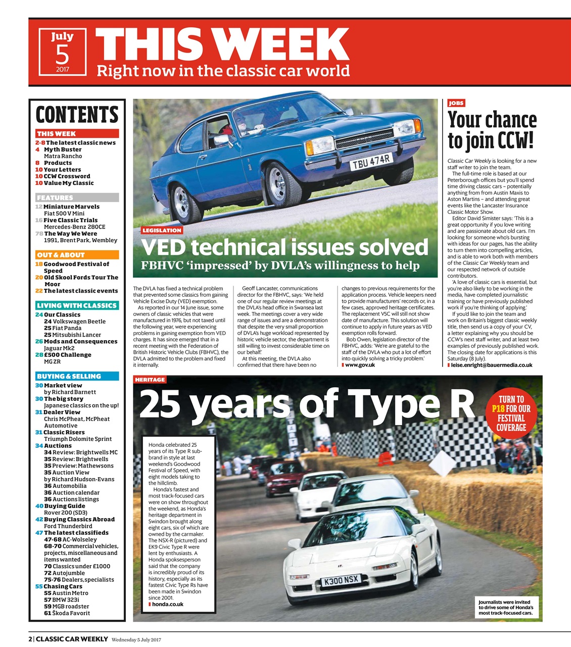 Classic Car Weekly Preview Pages