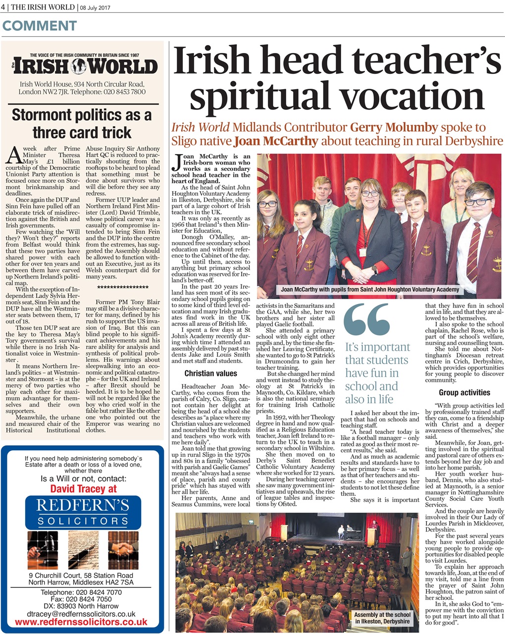 Irish World Preview Pages