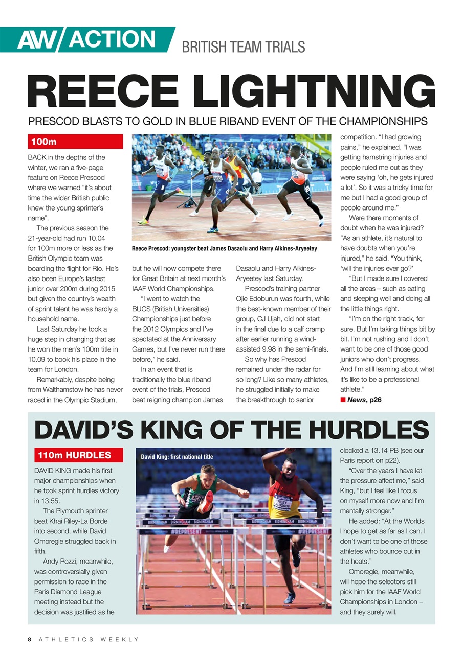 AW – Athletics Weekly Magazine Preview Pages