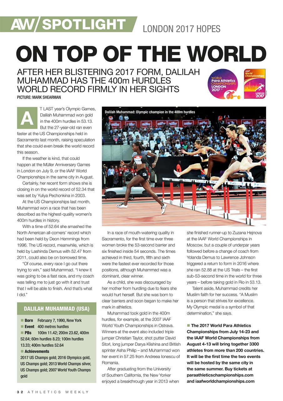AW – Athletics Weekly Magazine Preview Pages