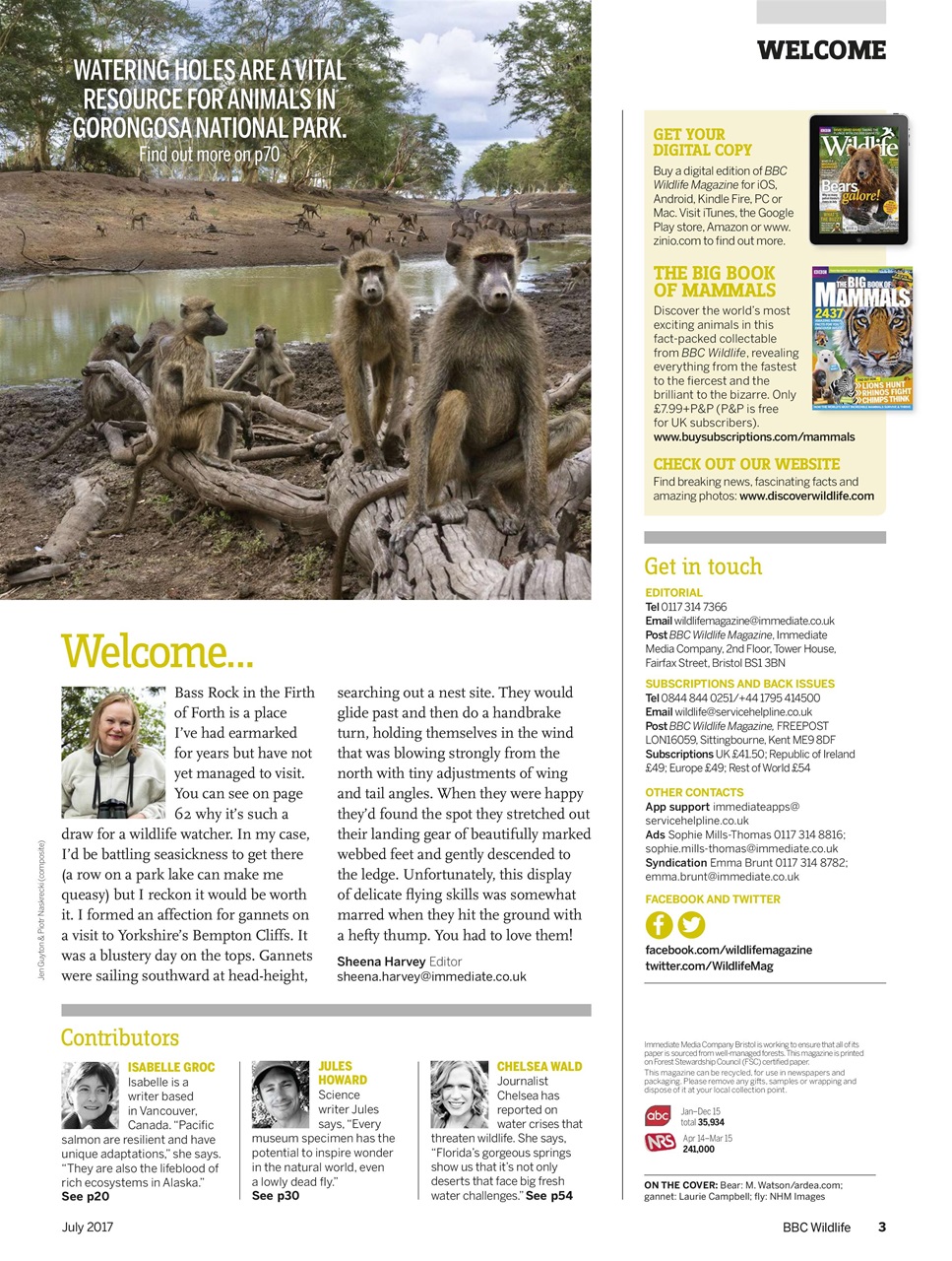 BBC Wildlife Magazine Preview Pages
