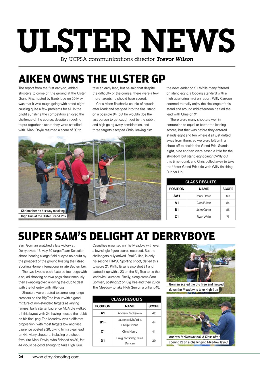 Clay Shooting Preview Pages