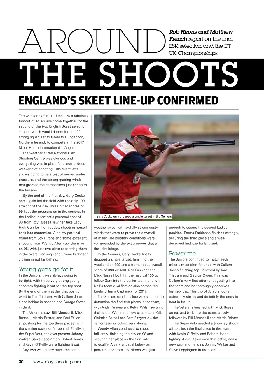 Clay Shooting Preview Pages