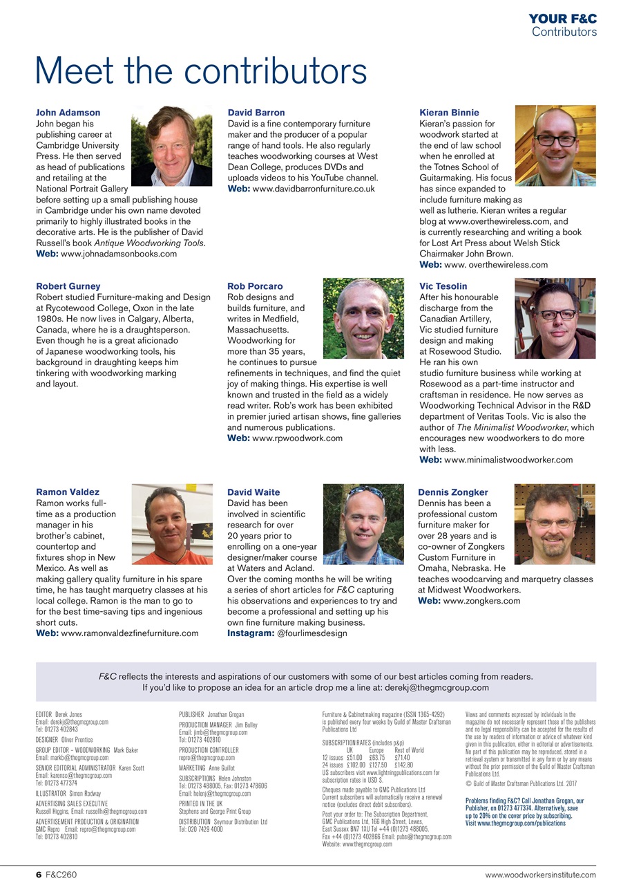 Furniture & Cabinetmaking Preview Pages