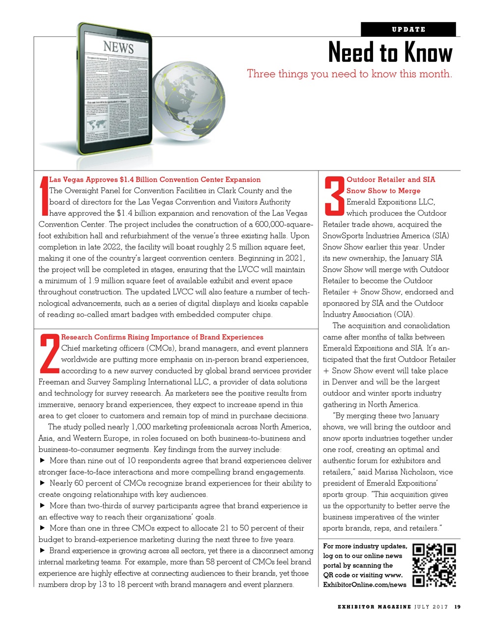 EXHIBITOR Magazine Preview Pages