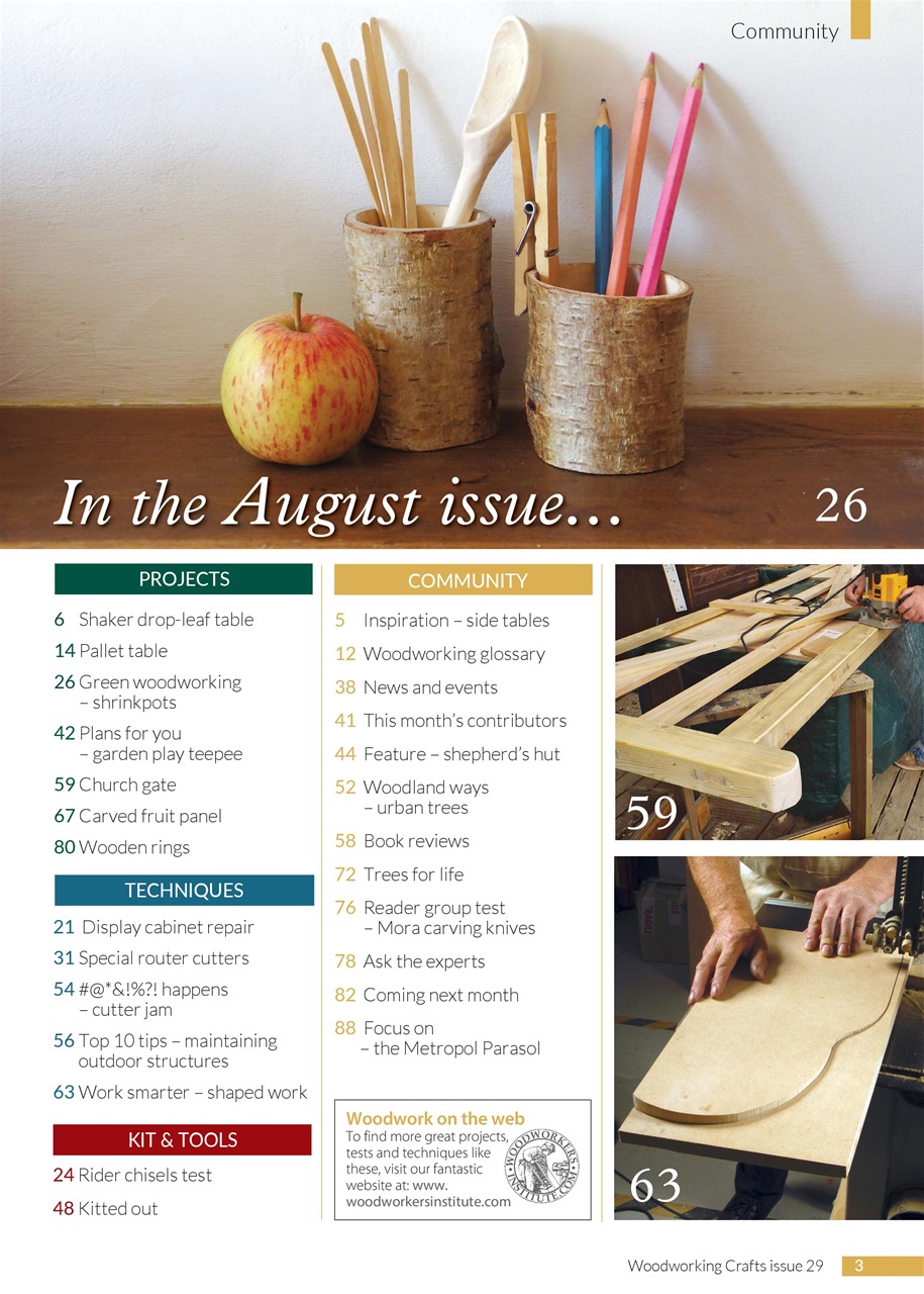 Woodworking Crafts Magazine Preview Pages