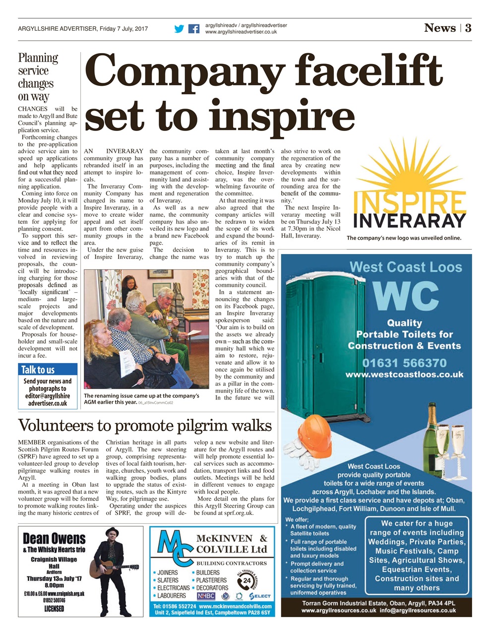 Argyllshire Advertiser Preview Pages